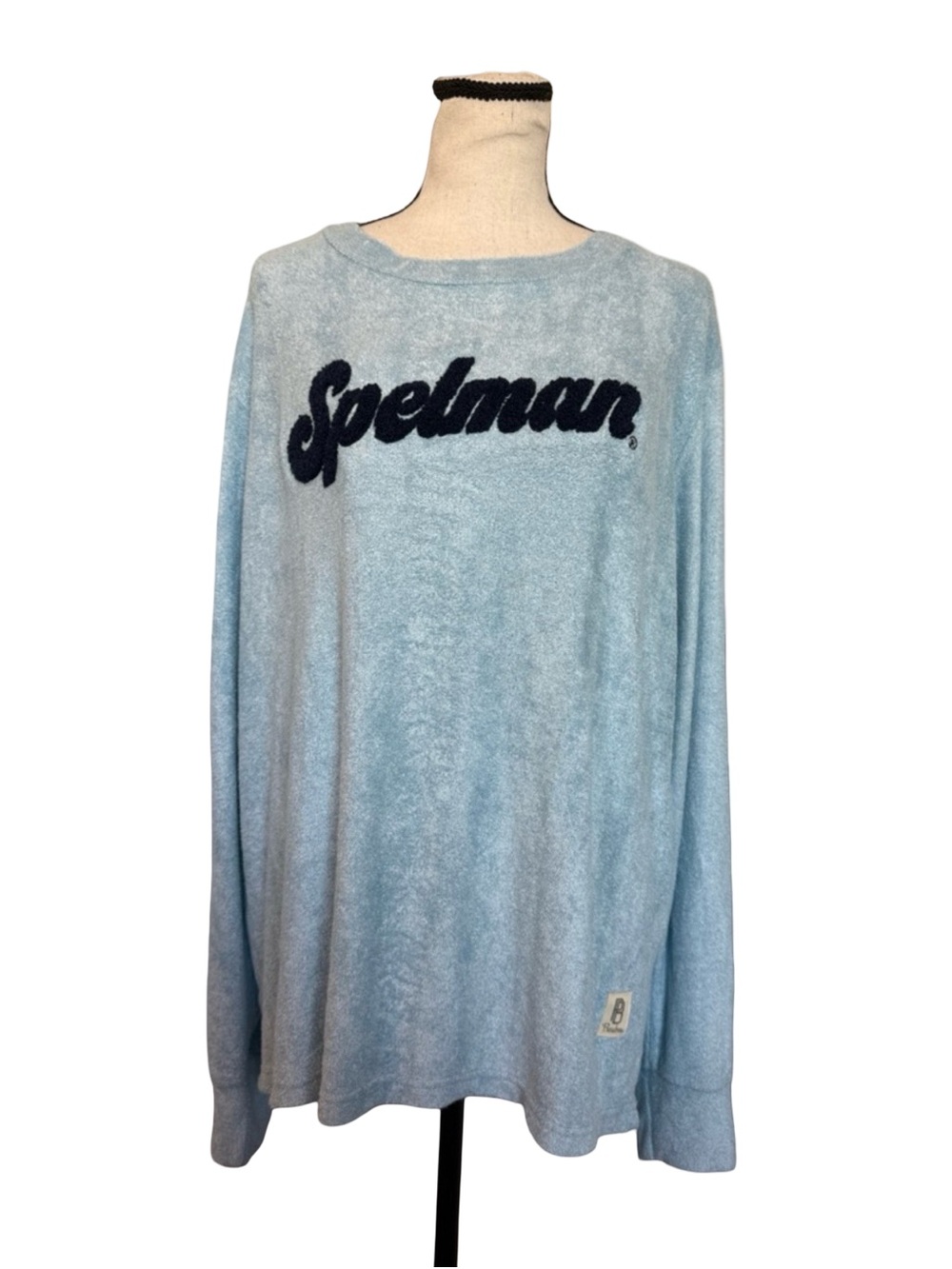 Spelman College Sweatshirt Pressbox NWT Blue Terry Pullover Large HBCU Cozy